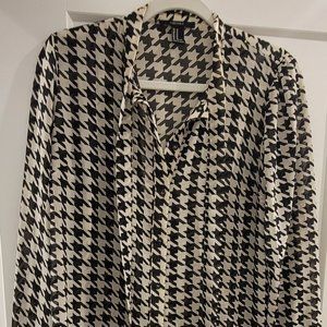 Forever 21 Houndstooth Office Shirt